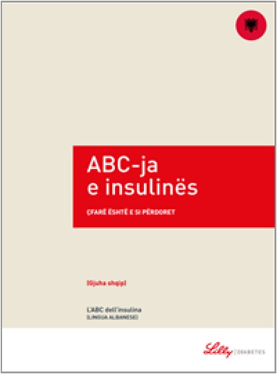 Copertina della guida multilingua sul diabete:L'ABC dell’insulina in albanese