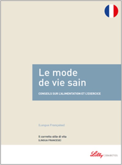 Copertina della guida multilingua sul diabete: Il corretto stile di vita in francese