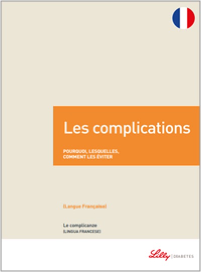 Copertina della guida multilingua sul diabete :Le complicanze in francese