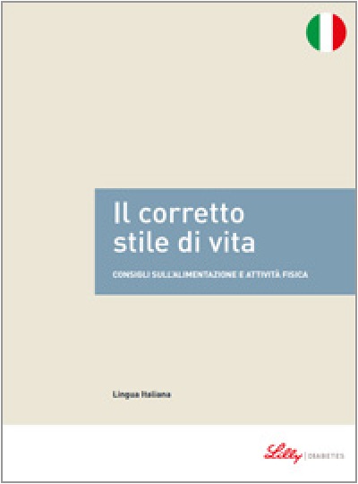 Copertina della guida multilingua sul diabete: Il corretto stile di vita in italiano