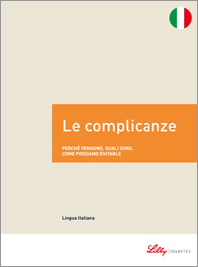 Copertina della guida multilingua sul diabete :Le complicanze in italiano