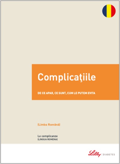 Copertina della guida multilingua sul diabete :Le complicanze in romeno