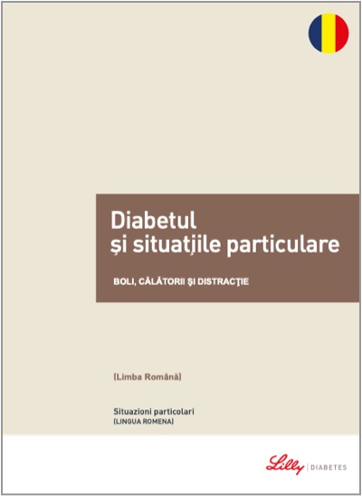 Copertina della guida multilingua sul diabete: Diabete e situazioni particolari in romeno