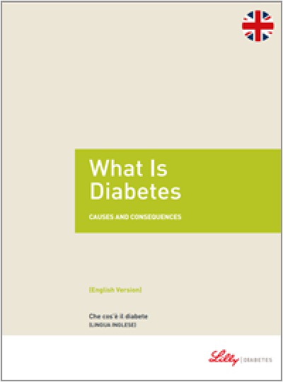 Copertina della guida multilingua sul diabete: Cos'è il diabete in ingleseDO
